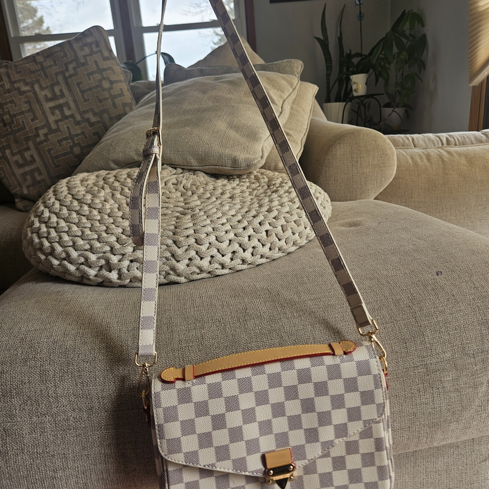 Checkered Crossbody Shoulder Bag Designer-Inspired
